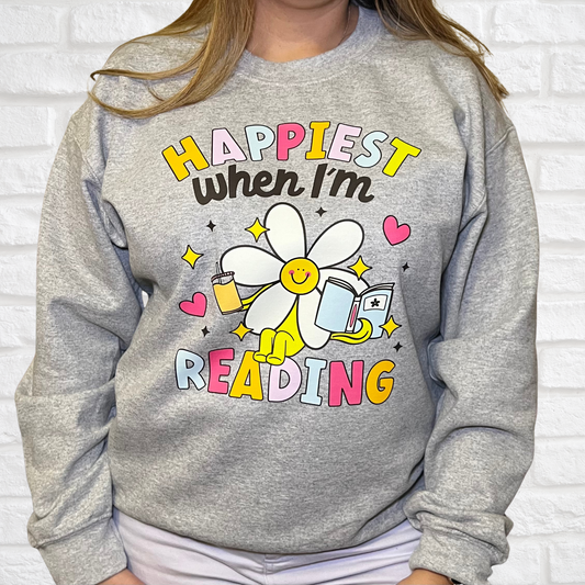 Happiest When I'm Reading Sweatshirt