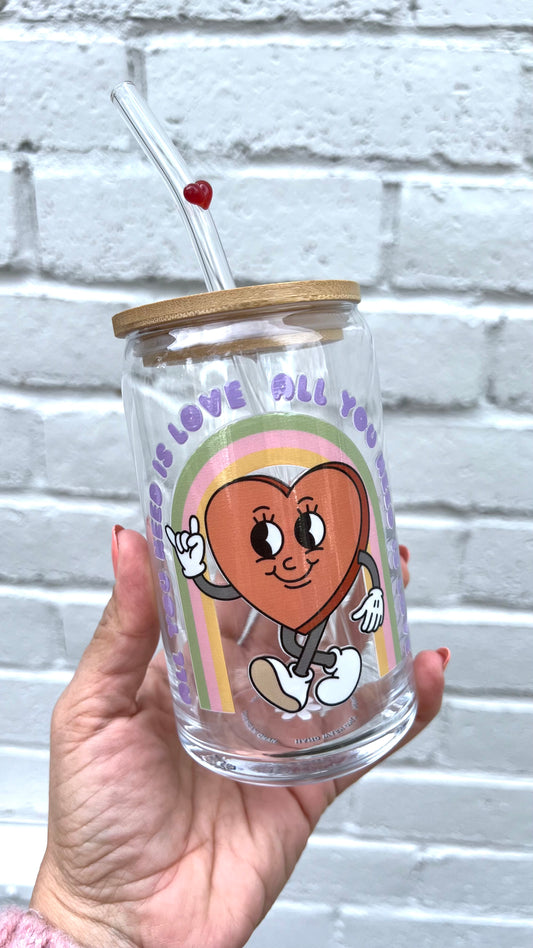All You Need is Love - 16 Oz Glass Can