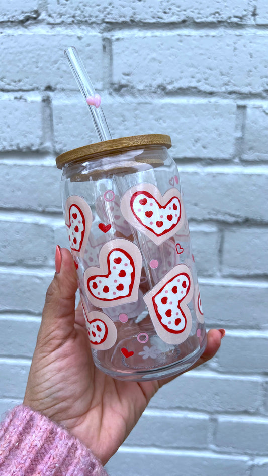 Pizza Hearts - 16 Oz Glass Can