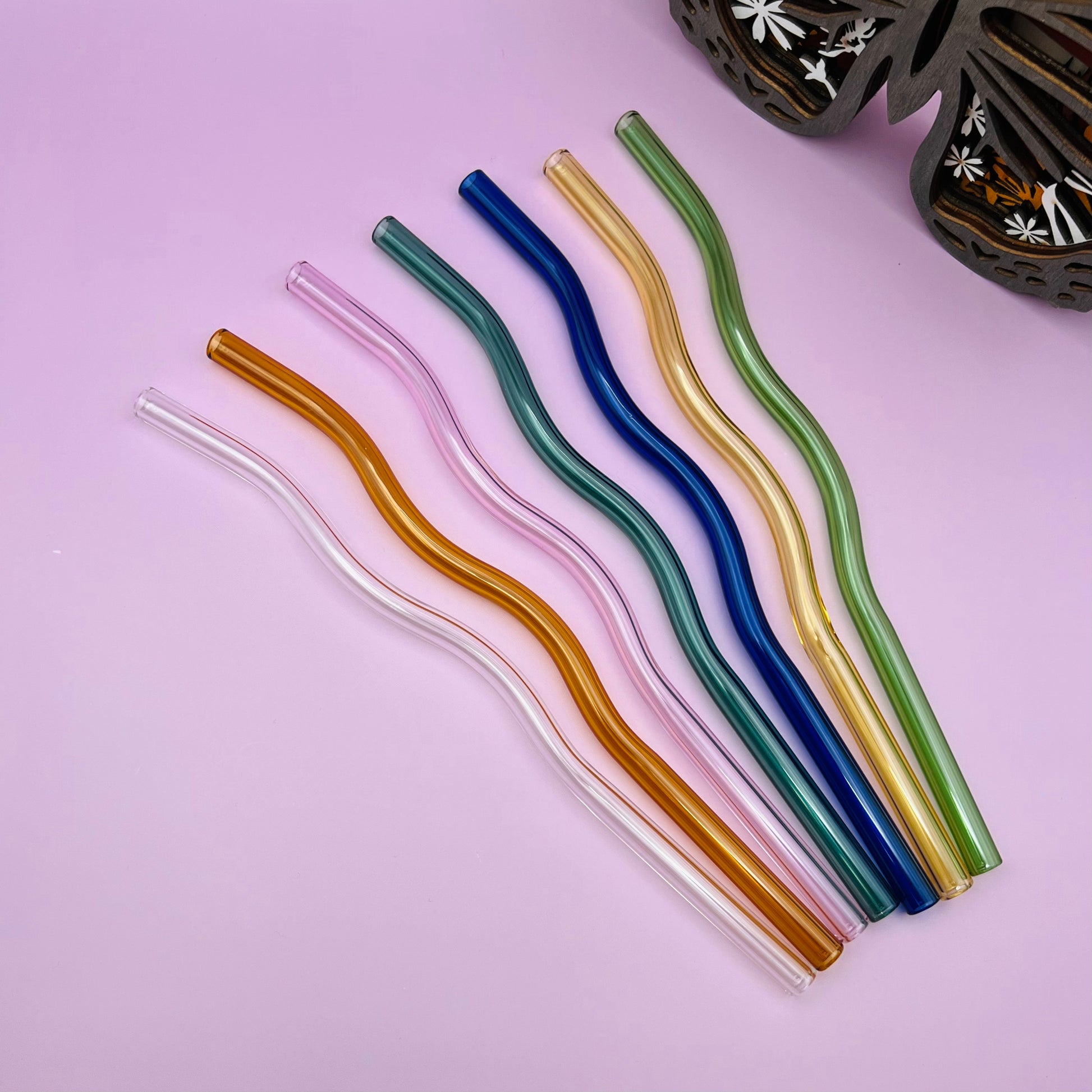 Wavy Glass Straw Reusable Glass Straws Glass with Straw - China Wavy Glass  Straw and Reusable Glass Straws price